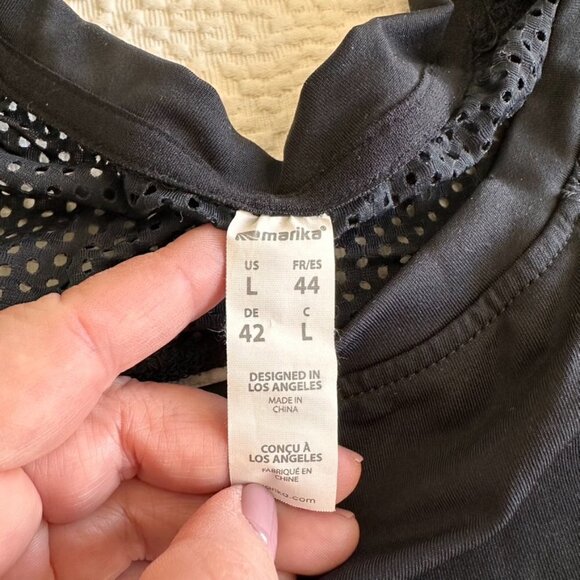 Marika Women's Long Sleeve Black Workout Top Sz L - Picture 8 of 10